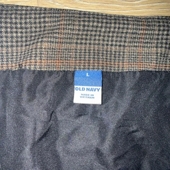 Old Navy Plaid Mini Skirt in Brown Check Fall Preppy Size L - Picture 2 of 3